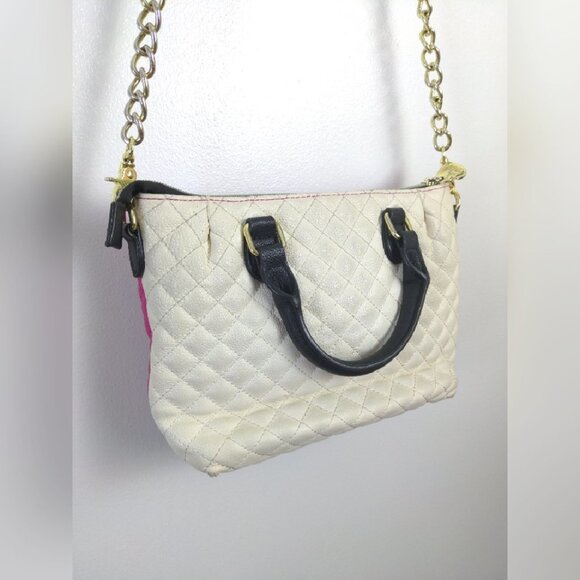 Betsey Johnson Womens Pink Quilted Shoulder Bag - Picture 3 of 14